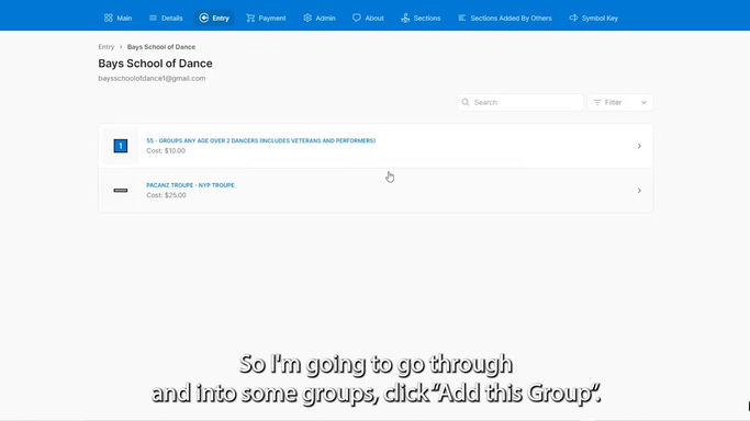 Groups Entry - Tutorial